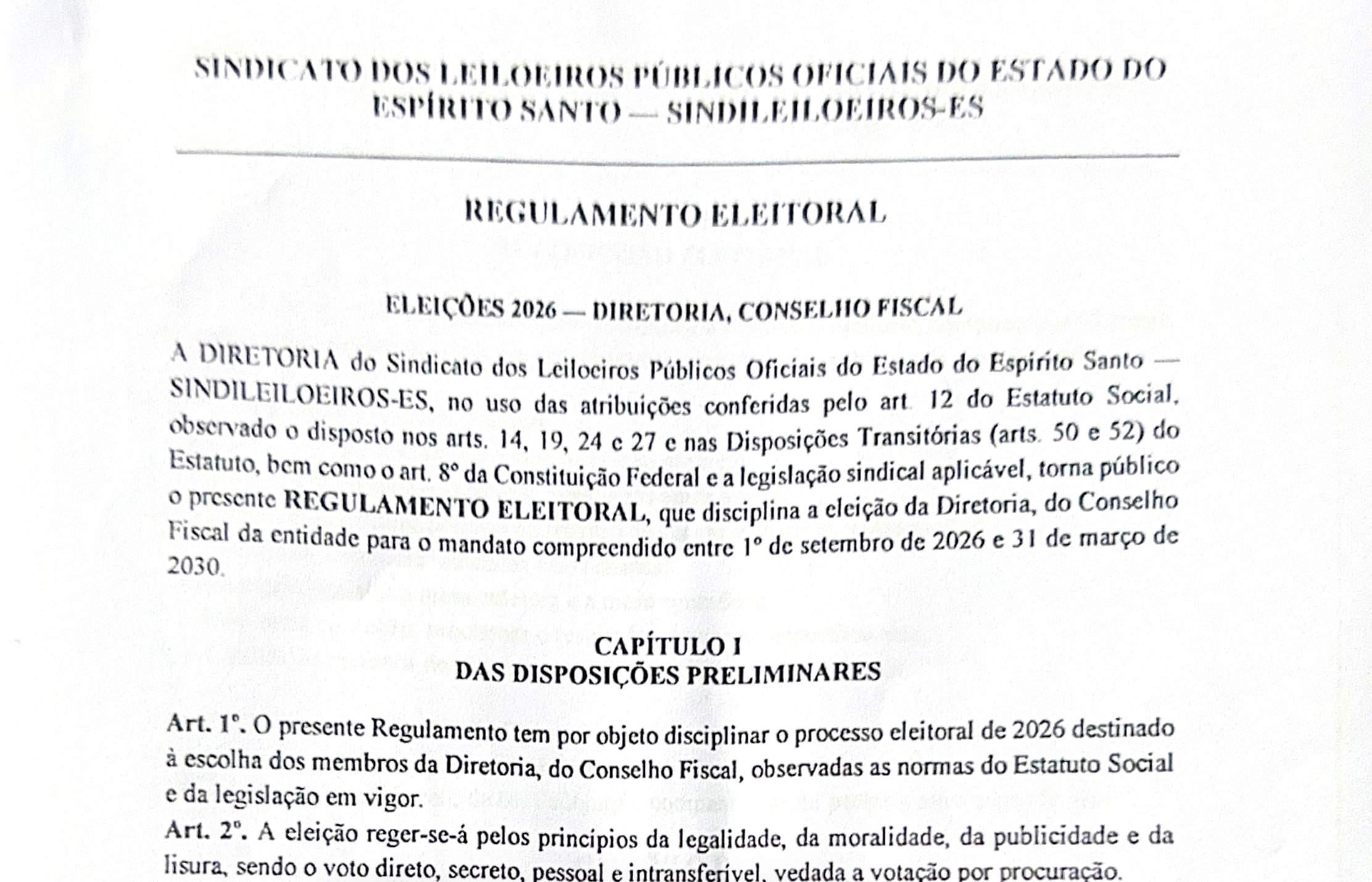REGULAMENTO ELEITORAL ASSINADO